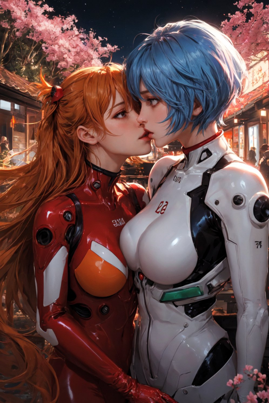 asuka langley sohryu,rei ayanami