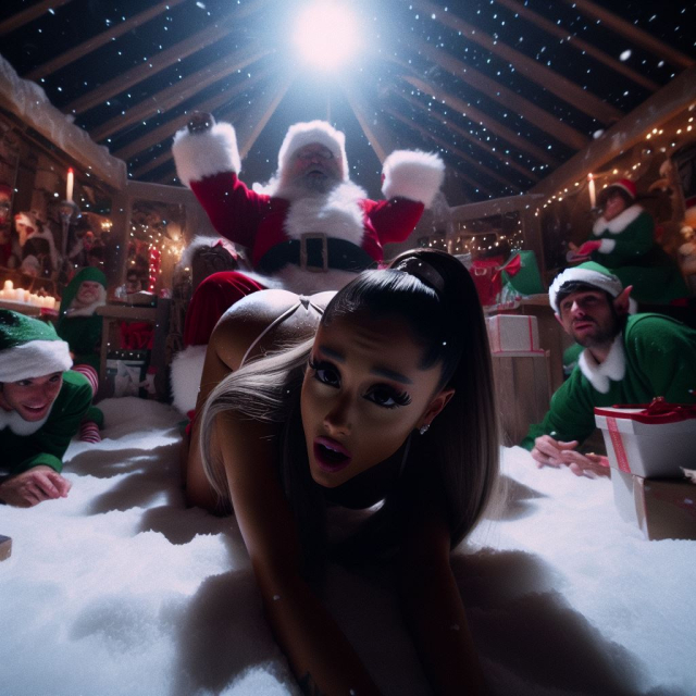 ariana grande,santa claus