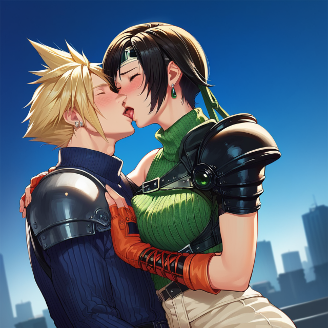 cloud strife,yuffie kisaragi