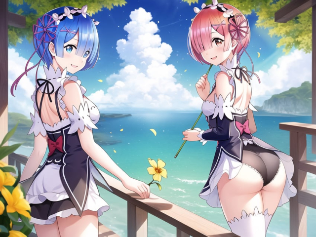 ram (re zero),rem (re zero)