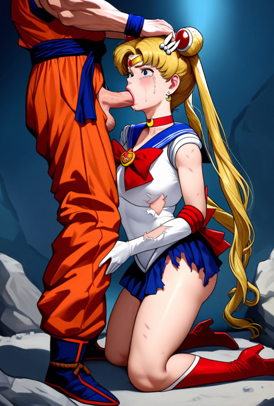 sailor moon,son goku,usagi tsukino