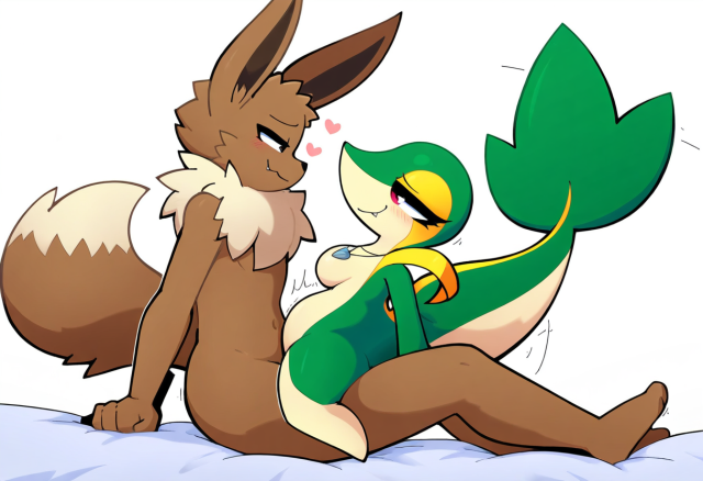 eevee,generation 1 pokemon,generation 5 pokemon,pokemon (species),snivy